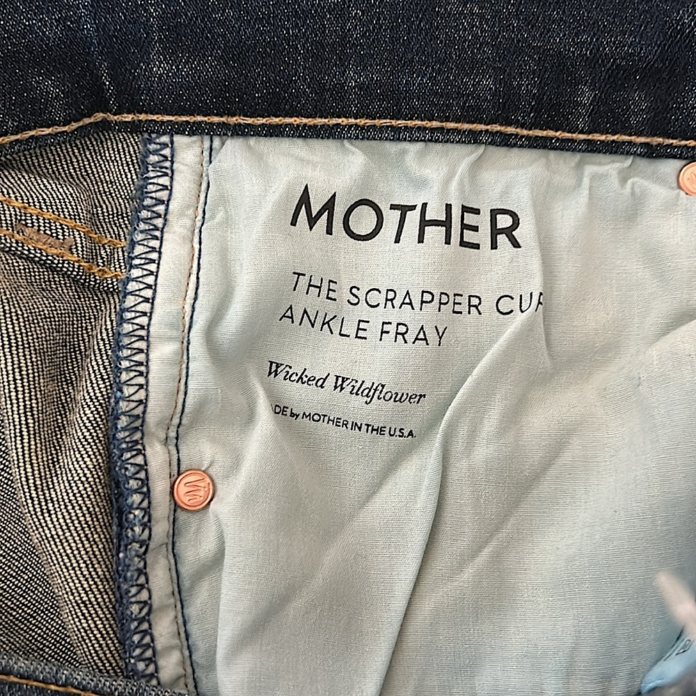 Mother NWT The Scrapper Cuff Ankle Fray Wicked Wildflowers Jeans Pants *Sz 29* - Picture 9 of 10